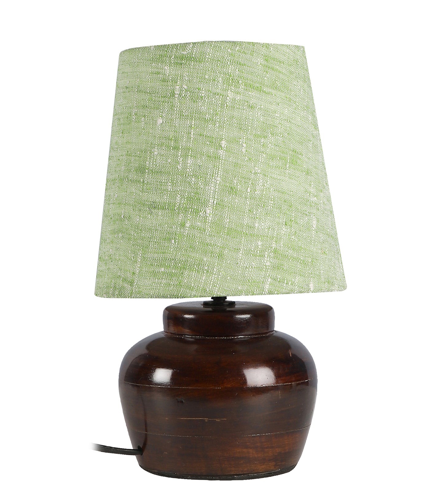 Nirvana Bed side Lamp with Green Khadi Shade