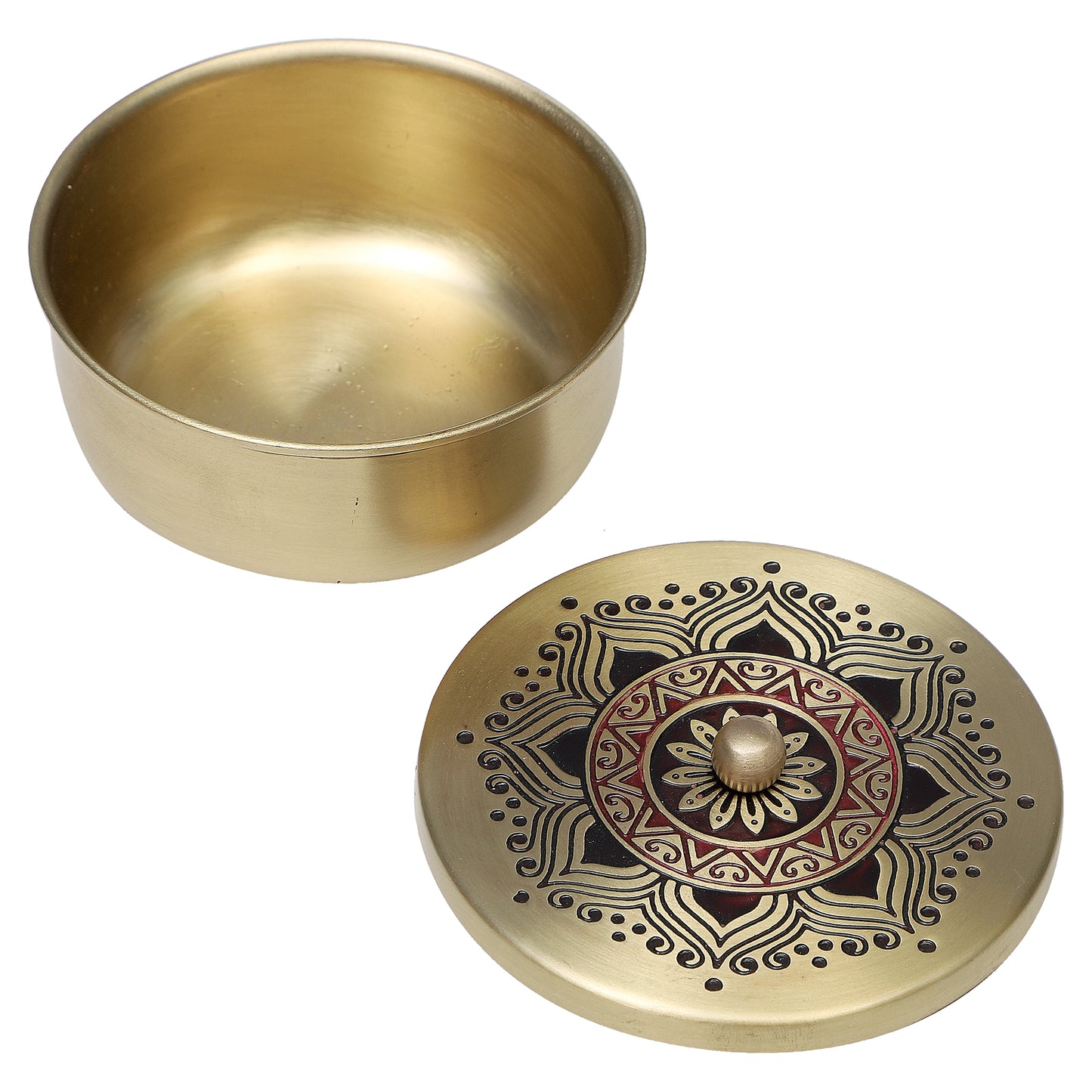 Utsav Brass Nut Bowl Gift Hamper - Set of 2 (Maroon)