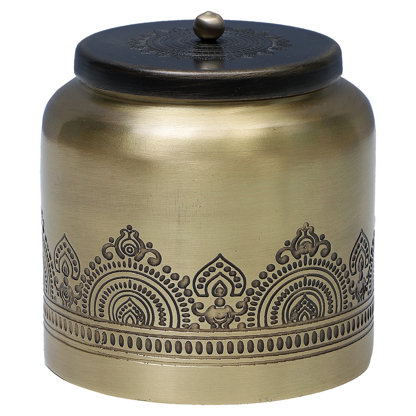 Dohar Antique finish Brass Jar Gift Hamper - Set of 2 (Gold & Antique)