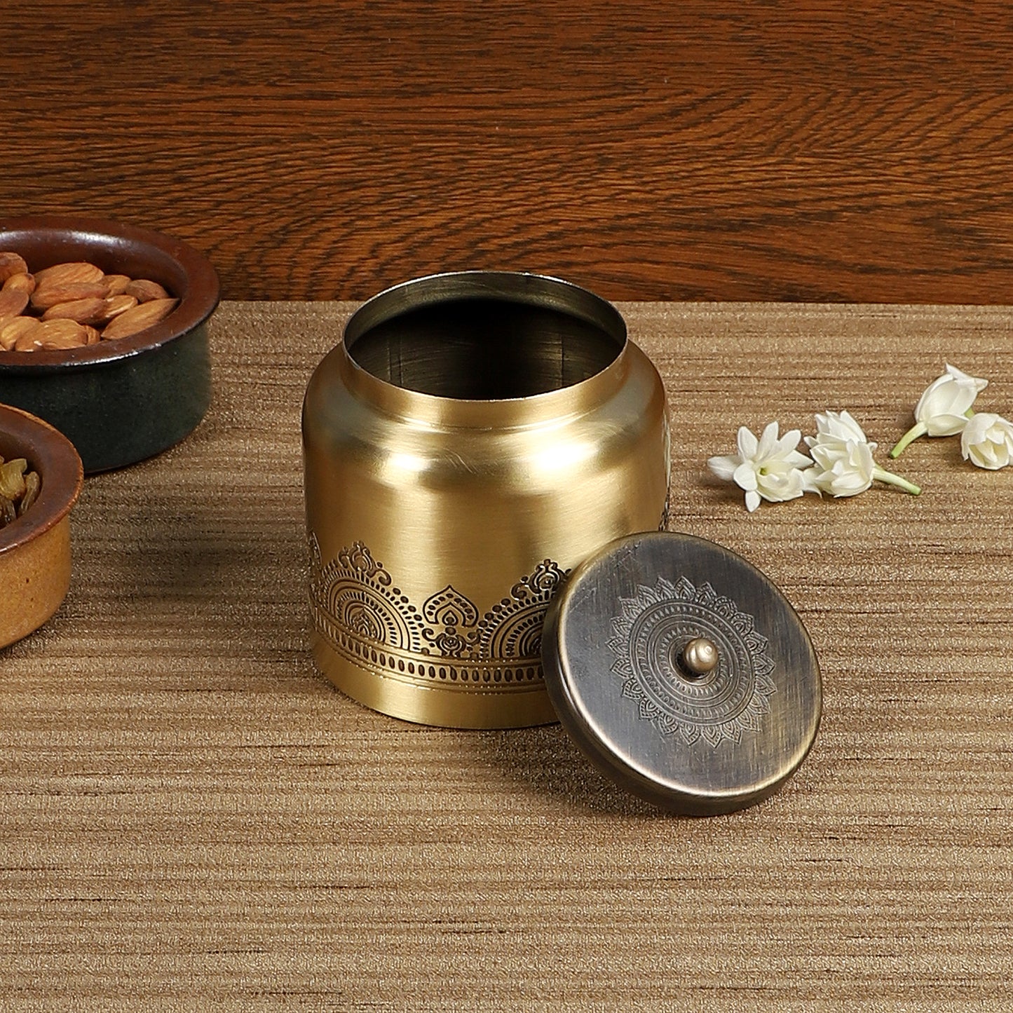 Dohar Brass Jar (Gold & Antique)