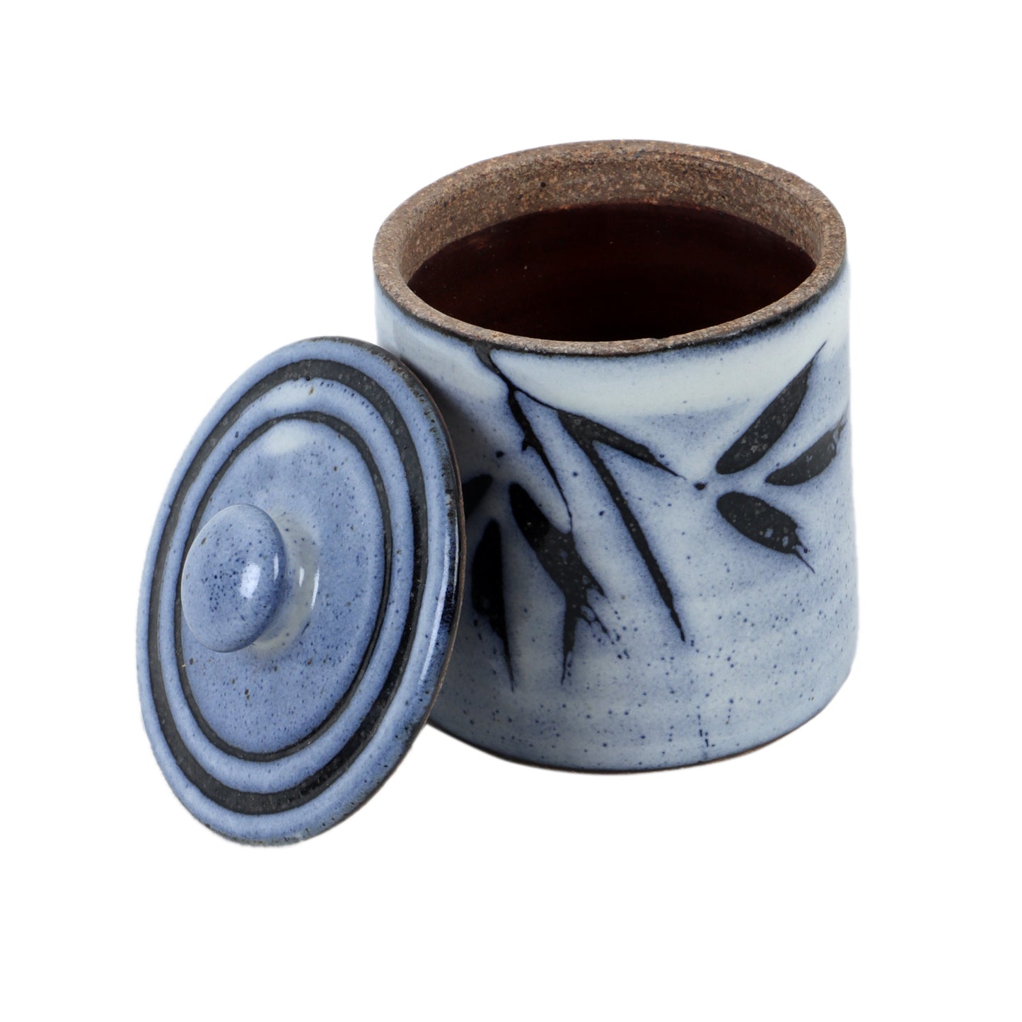 Studio Pottery Light Blue Jars - Set of 2