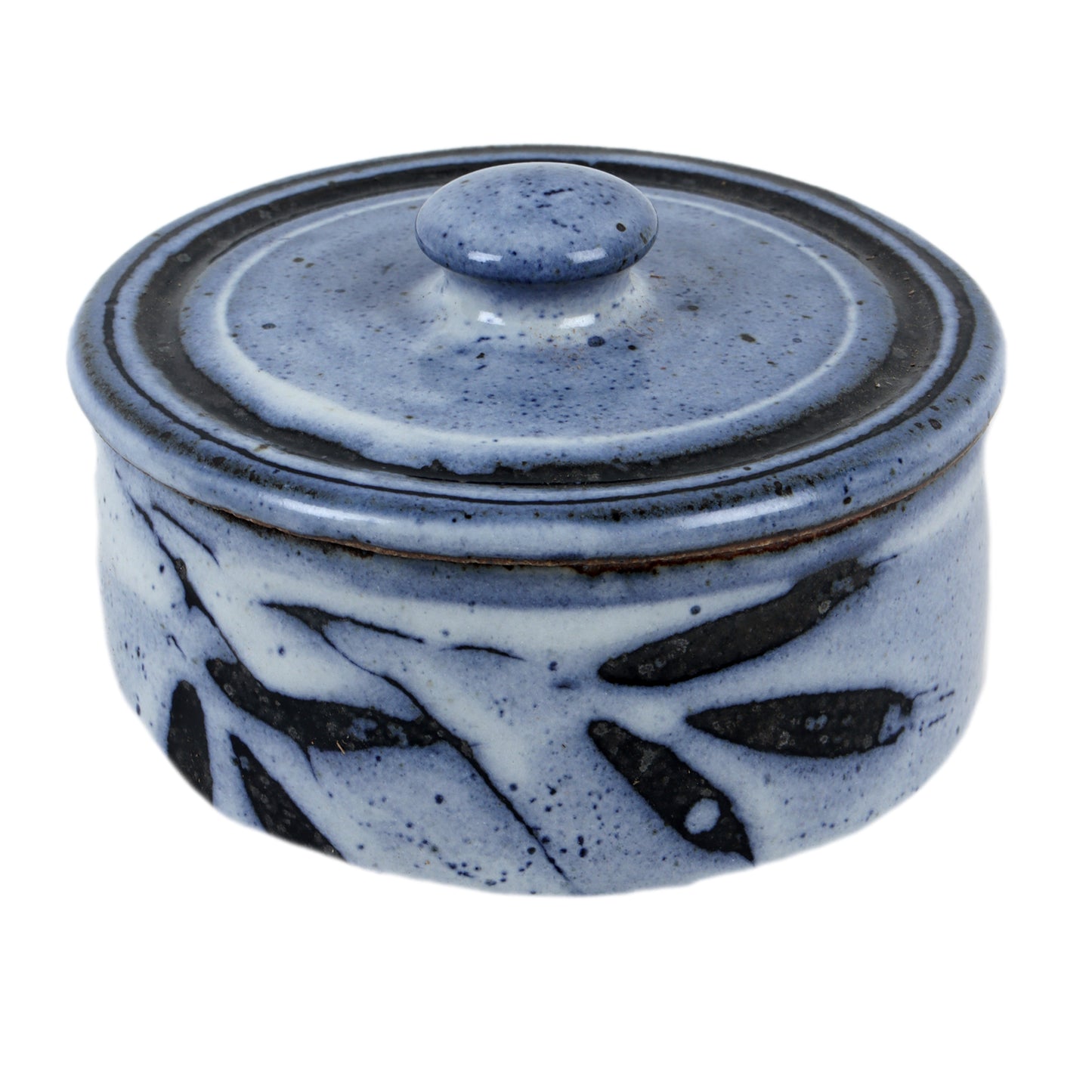 Studio Pottery Light Blue Trinket Box - Set of 2