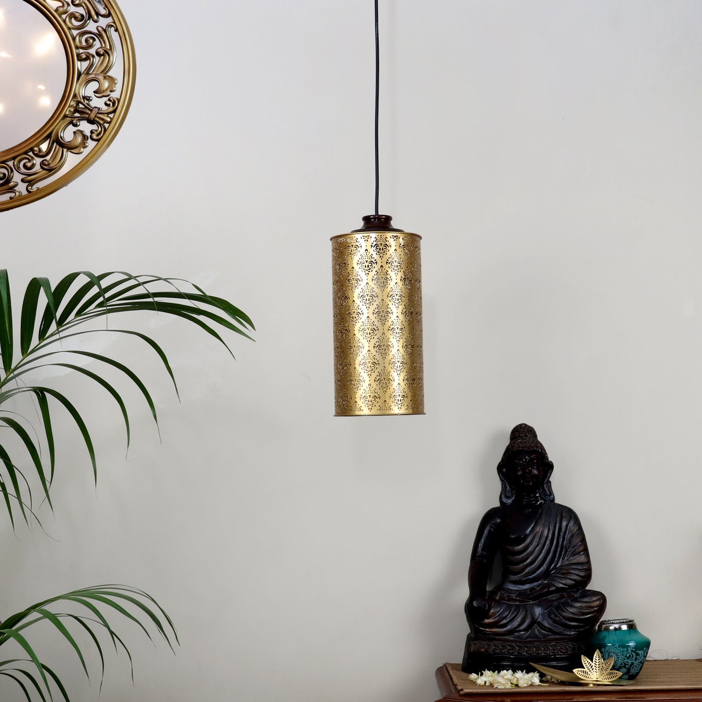 Gandhara Ambient Hanging Lamp with Wooden base