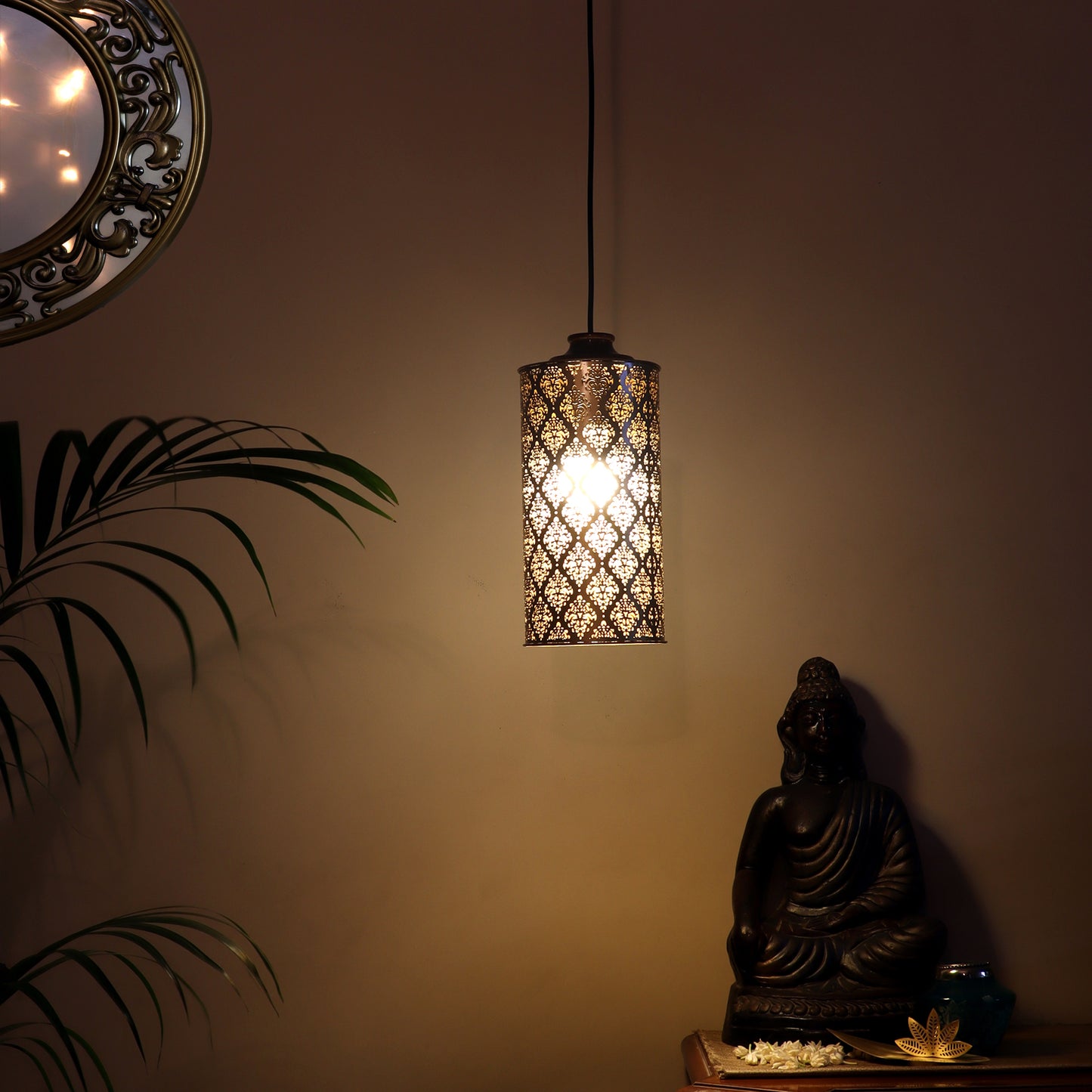 Gandhara Ambient Hanging Lamp with Wooden base