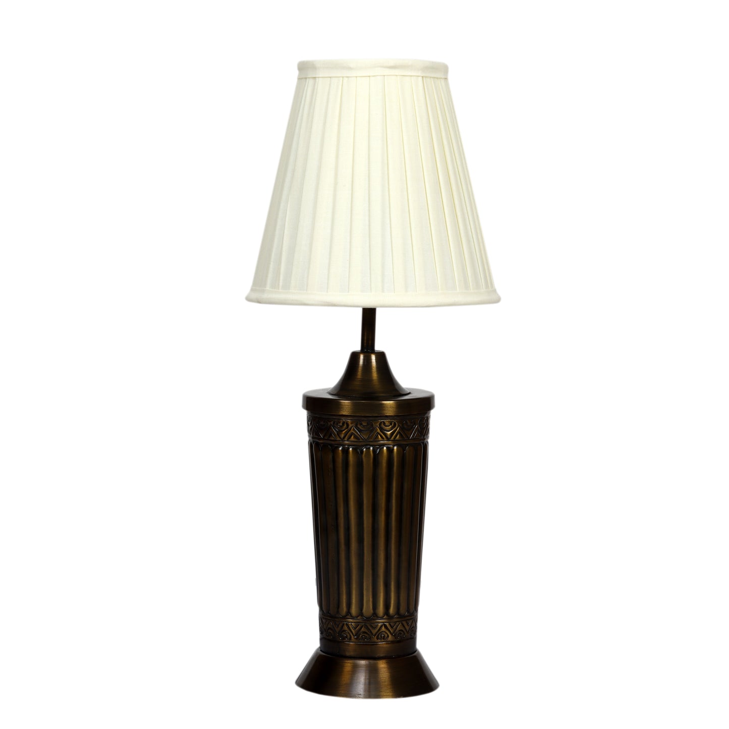 Vaishnavi Table Lamp with Ivory pleated shade
