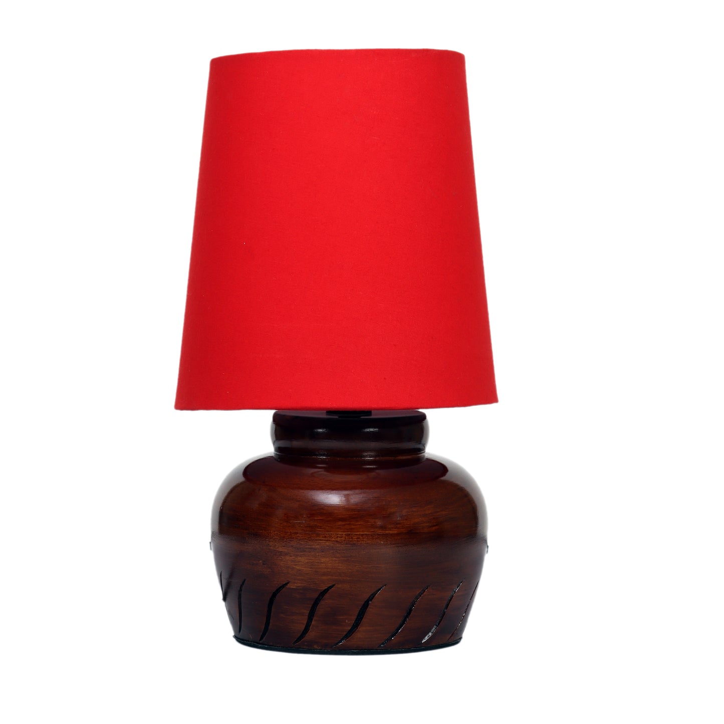 Nirvana Bed side Lamp with Red Shade