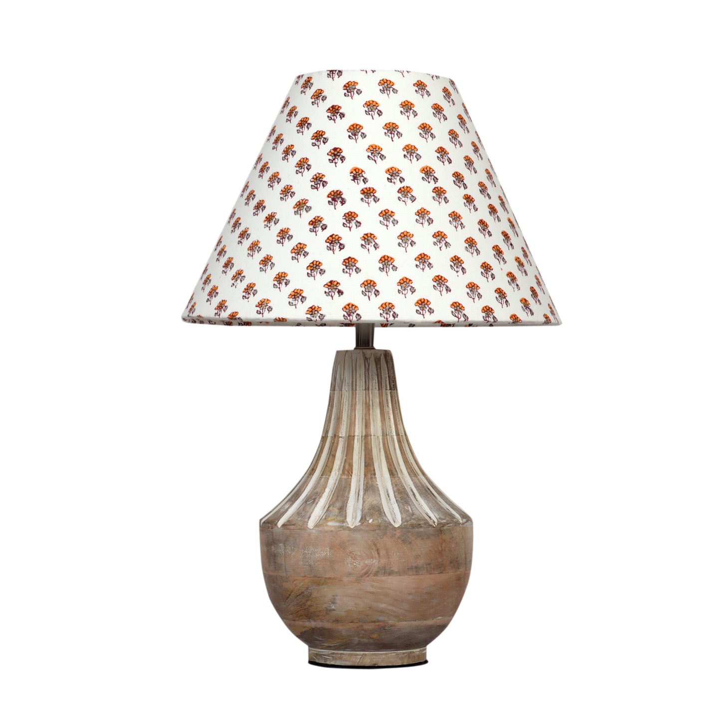 Ektara Table Lamp with Yellow Printed Shade