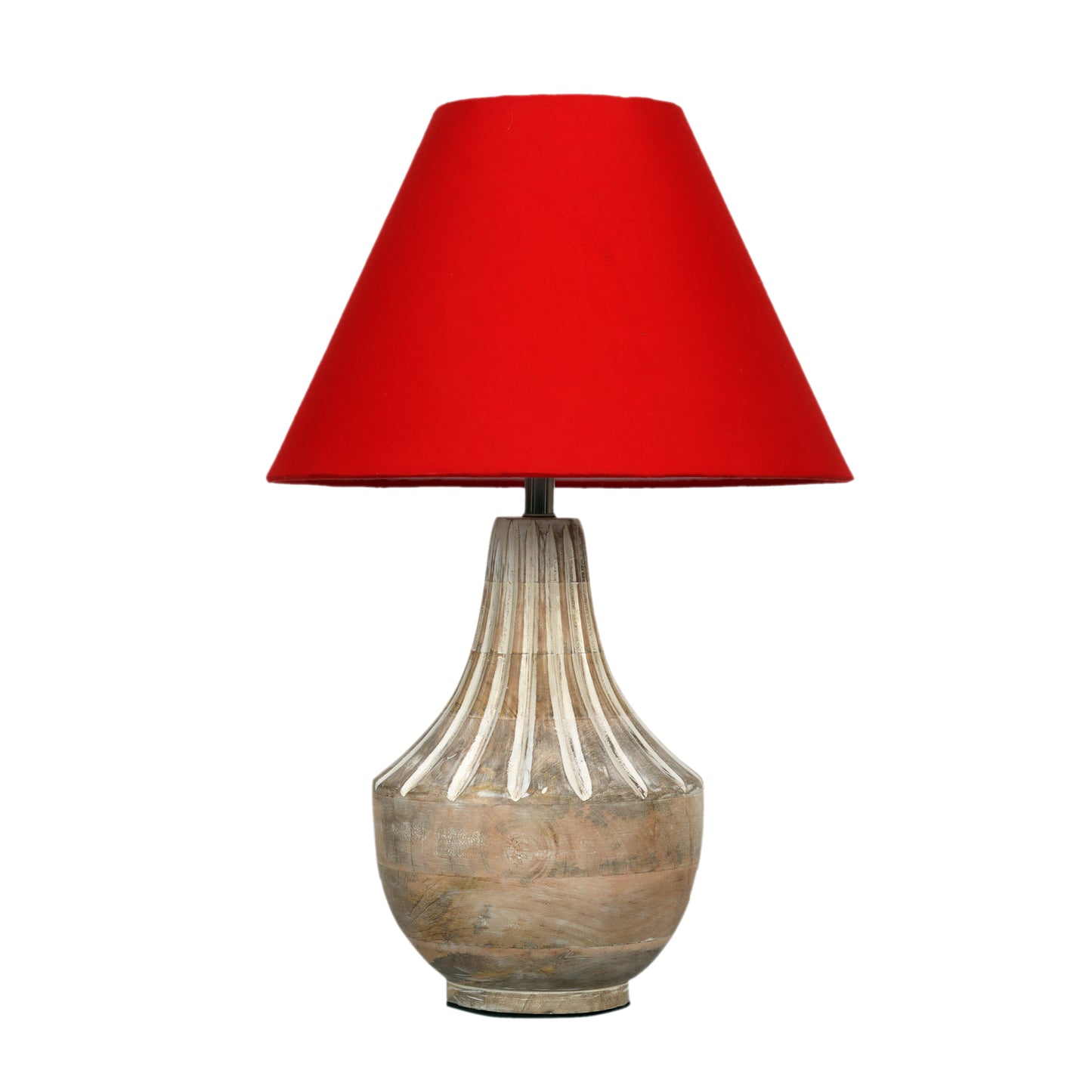 Ektara Table Lamp with Red Shade