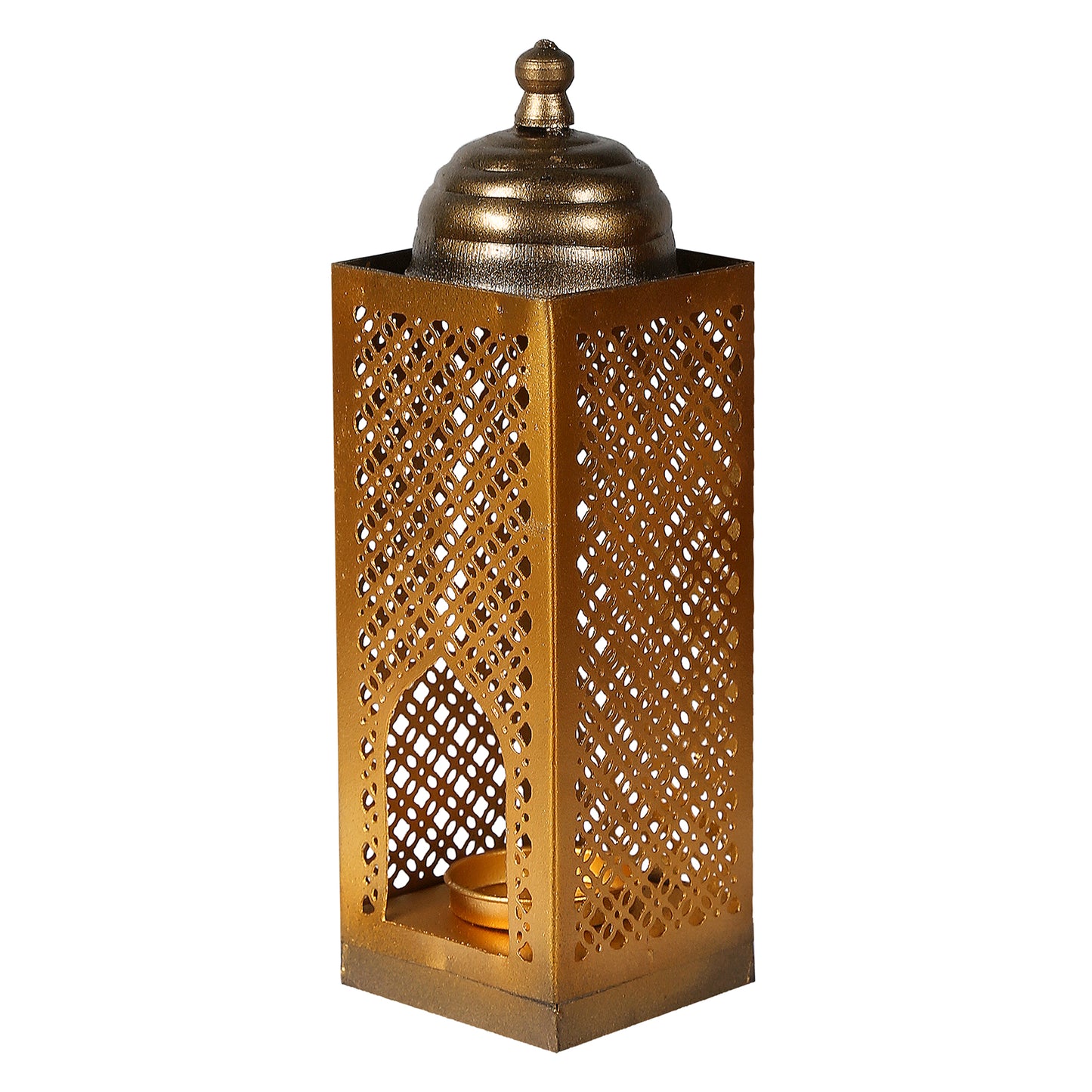 Tista Table Tea Light Holder (Gold & Antique)