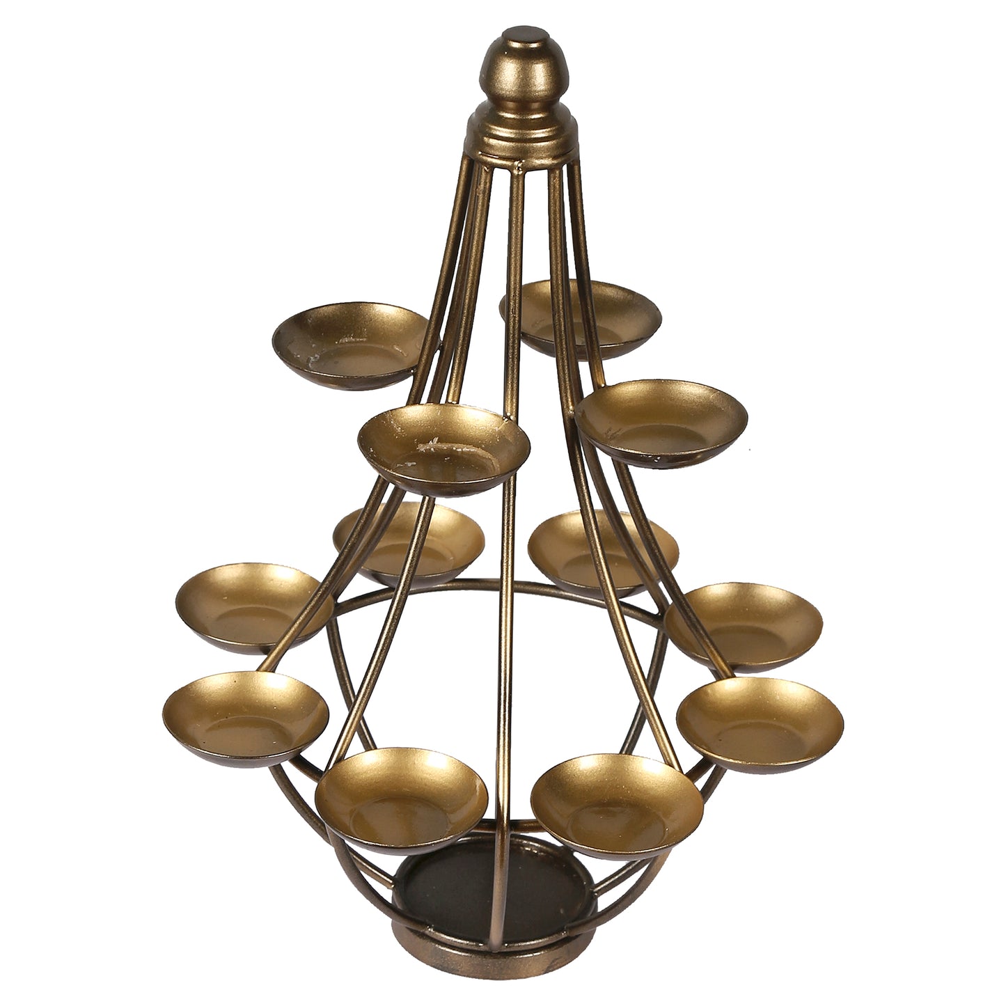 Ektara Table Tea Light Holder (Antique Gold)
