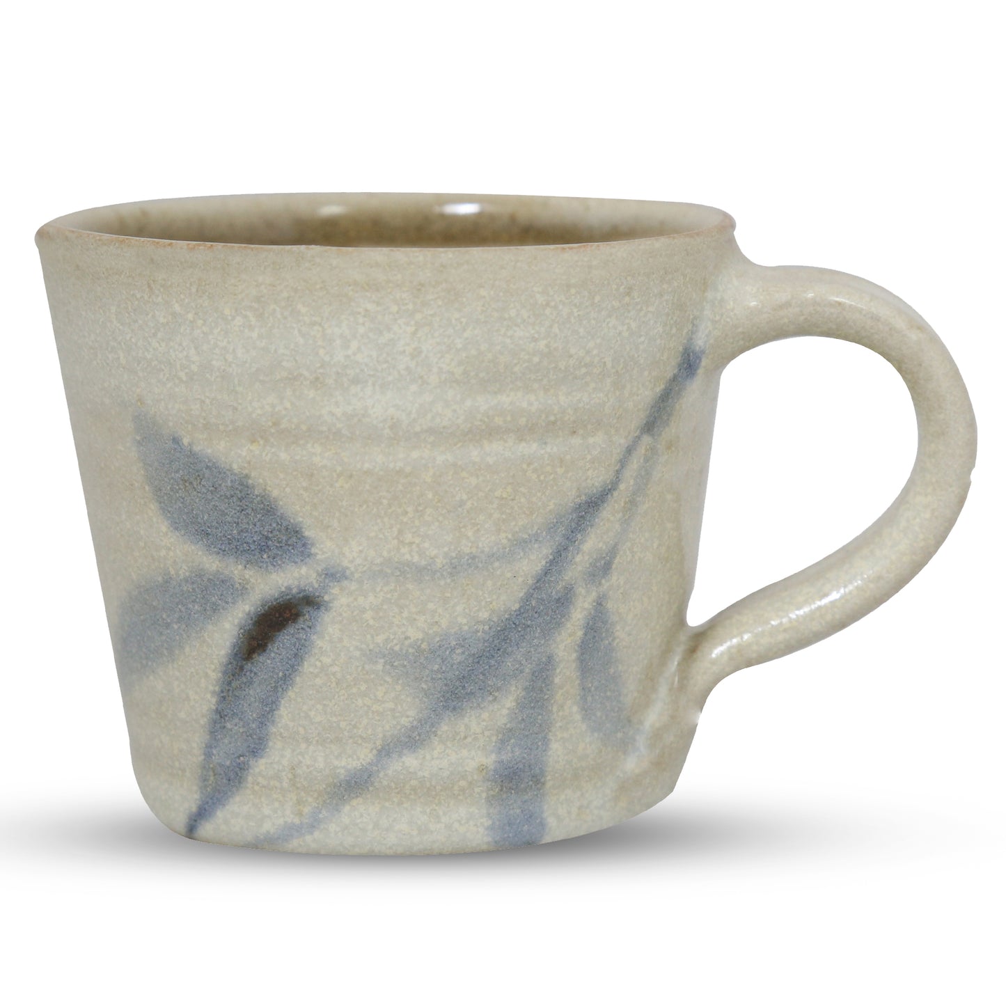 Studio Pottery White and Blue Conical Cups - Set of 2