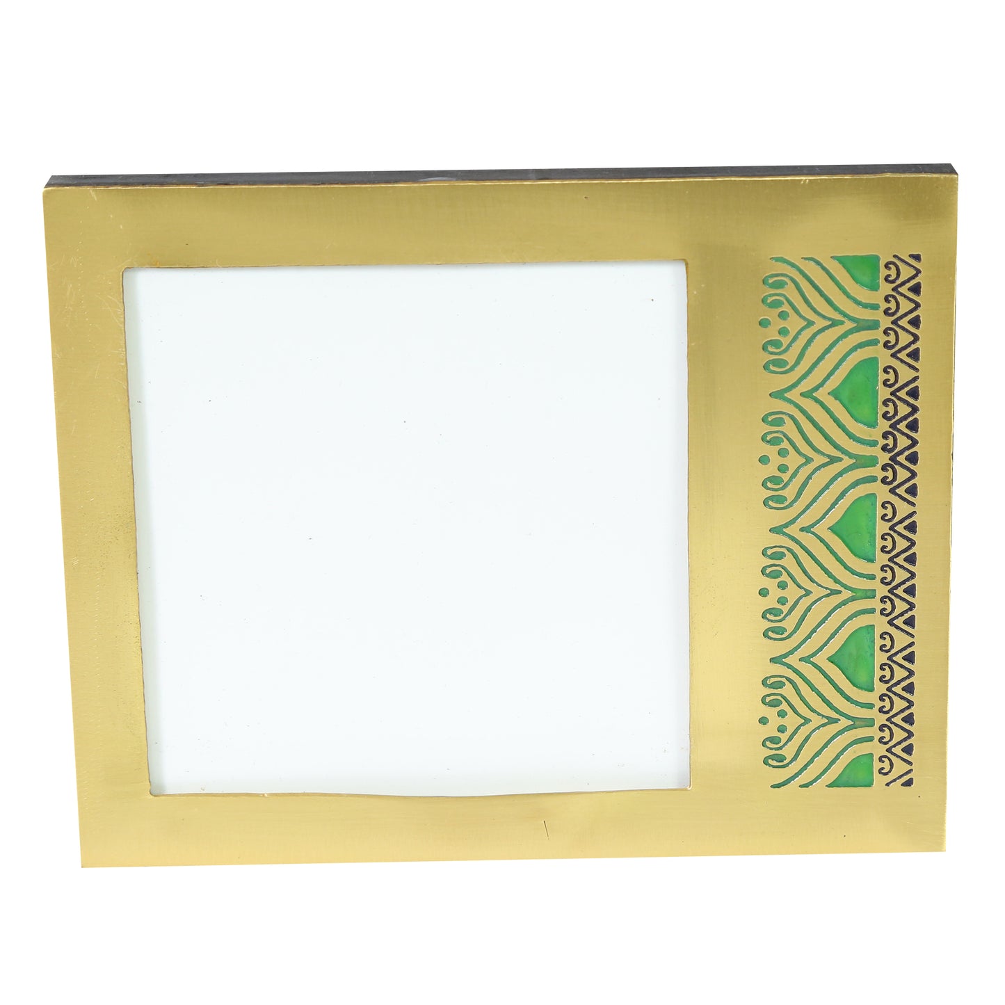 Utsav Brass Photo Frame (Green)