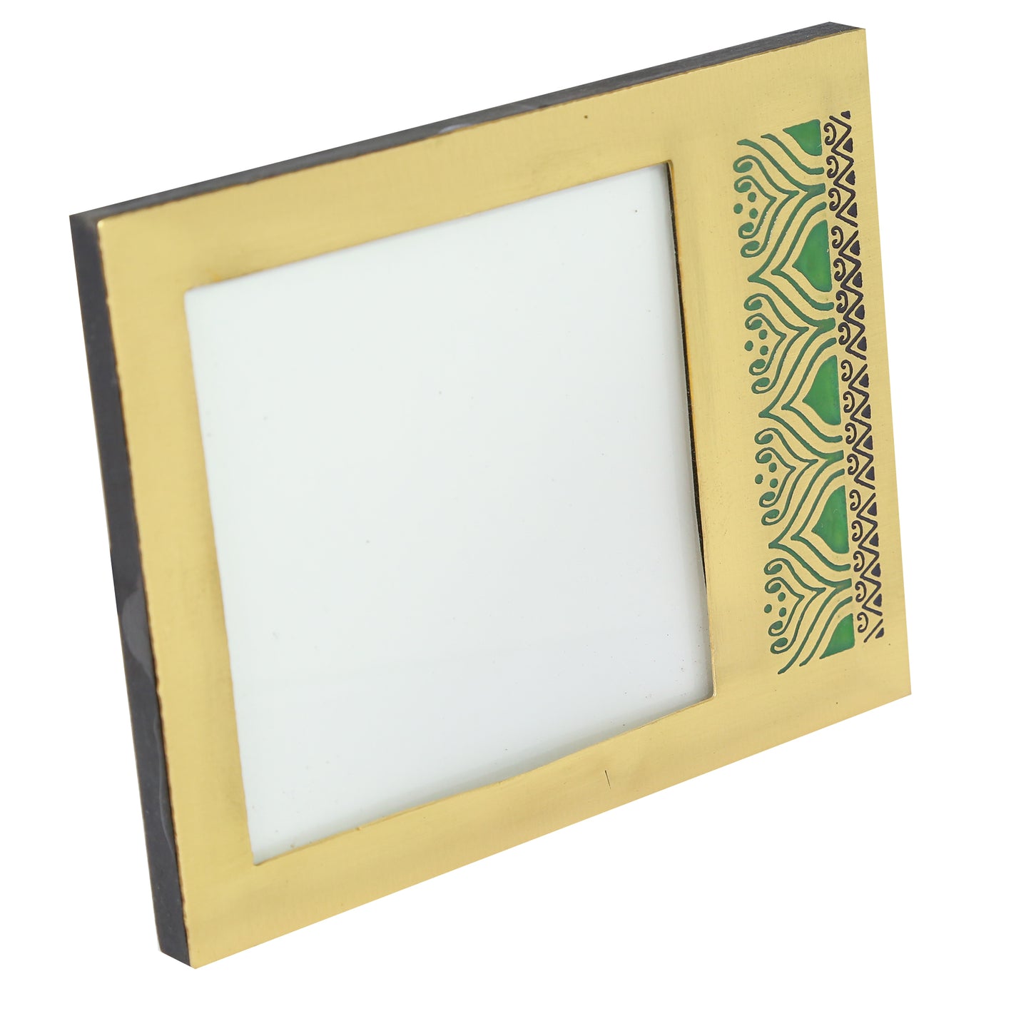 Utsav Brass Photo Frame (Green)