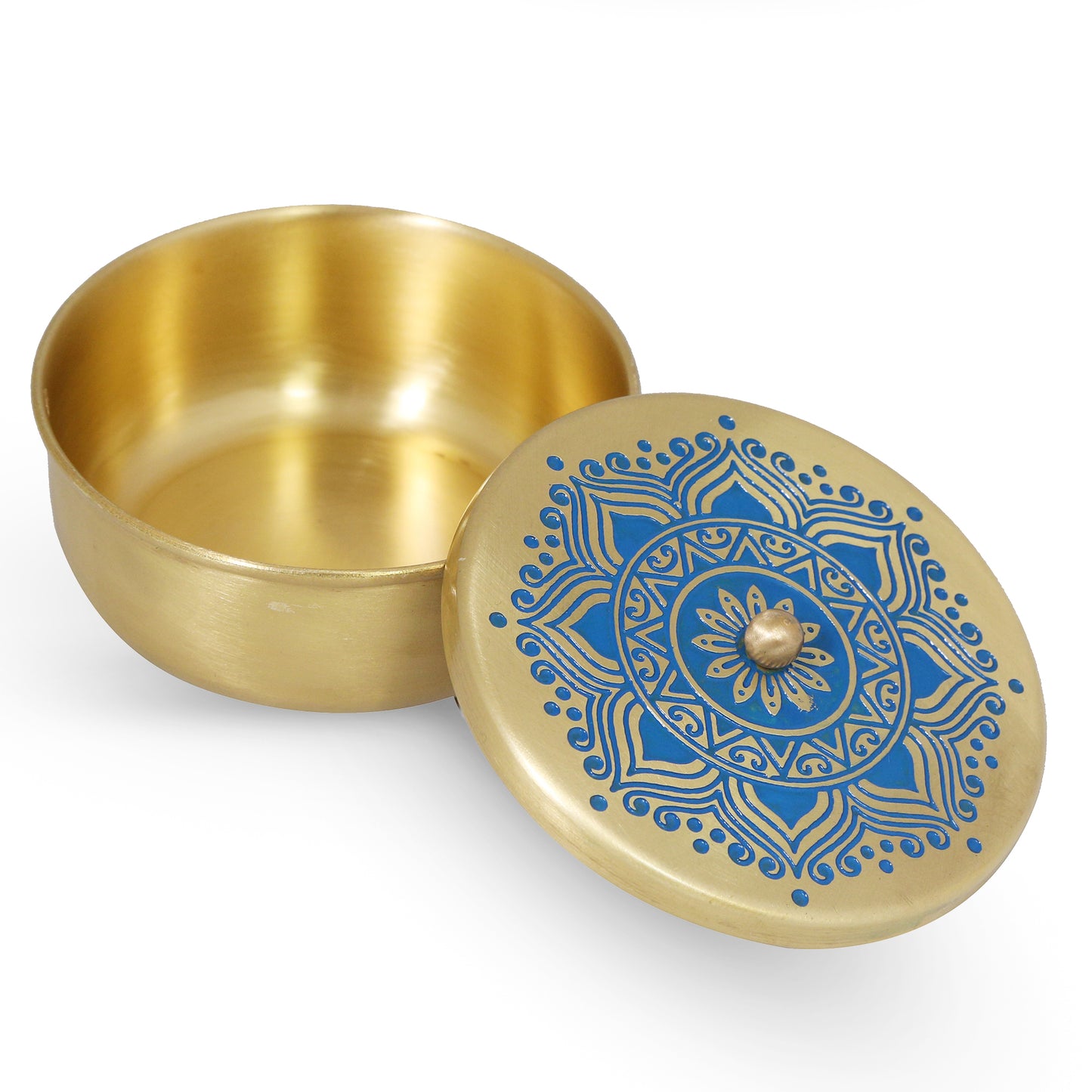 Utsav Brass Nut Bowl set of 3 with Brass Tray