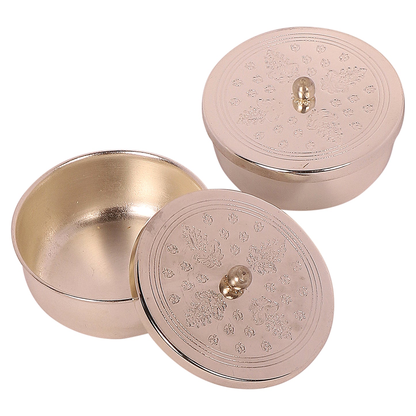 Silver plated Brass Nut Bowl Gift hamper- Set of 2
