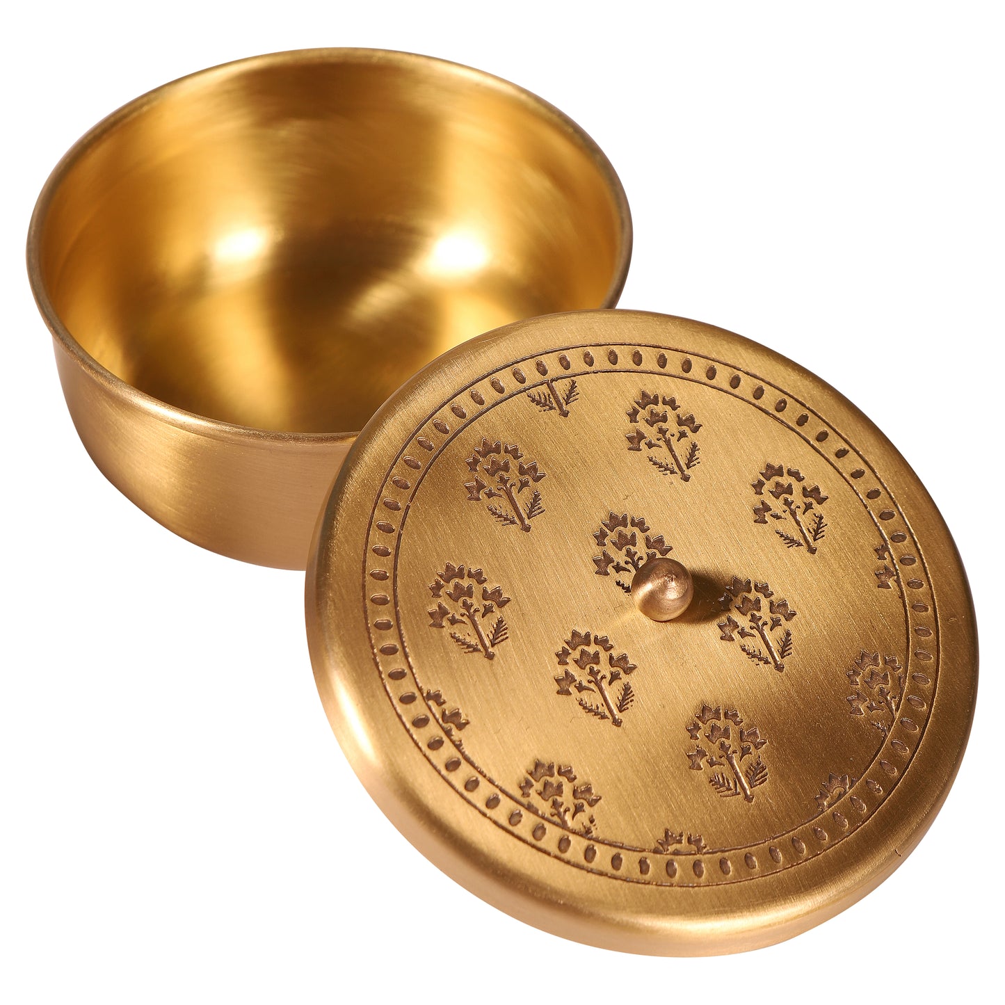 Mogra Brass Nut Bowl Gift Hamper - Set of 2 (Gold & Antique)