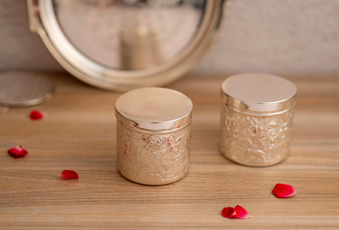 Silver Plated Brass Jars