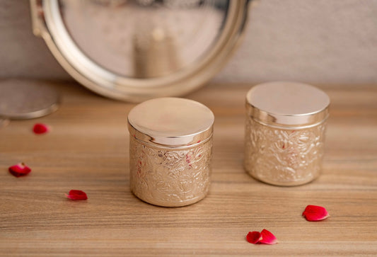Silver Plated Brass Jars