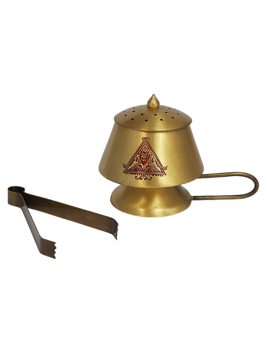 Prayag Brass Fumer with Tongs