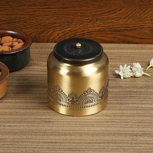 Dohar Brass Jar (Gold & Antique)