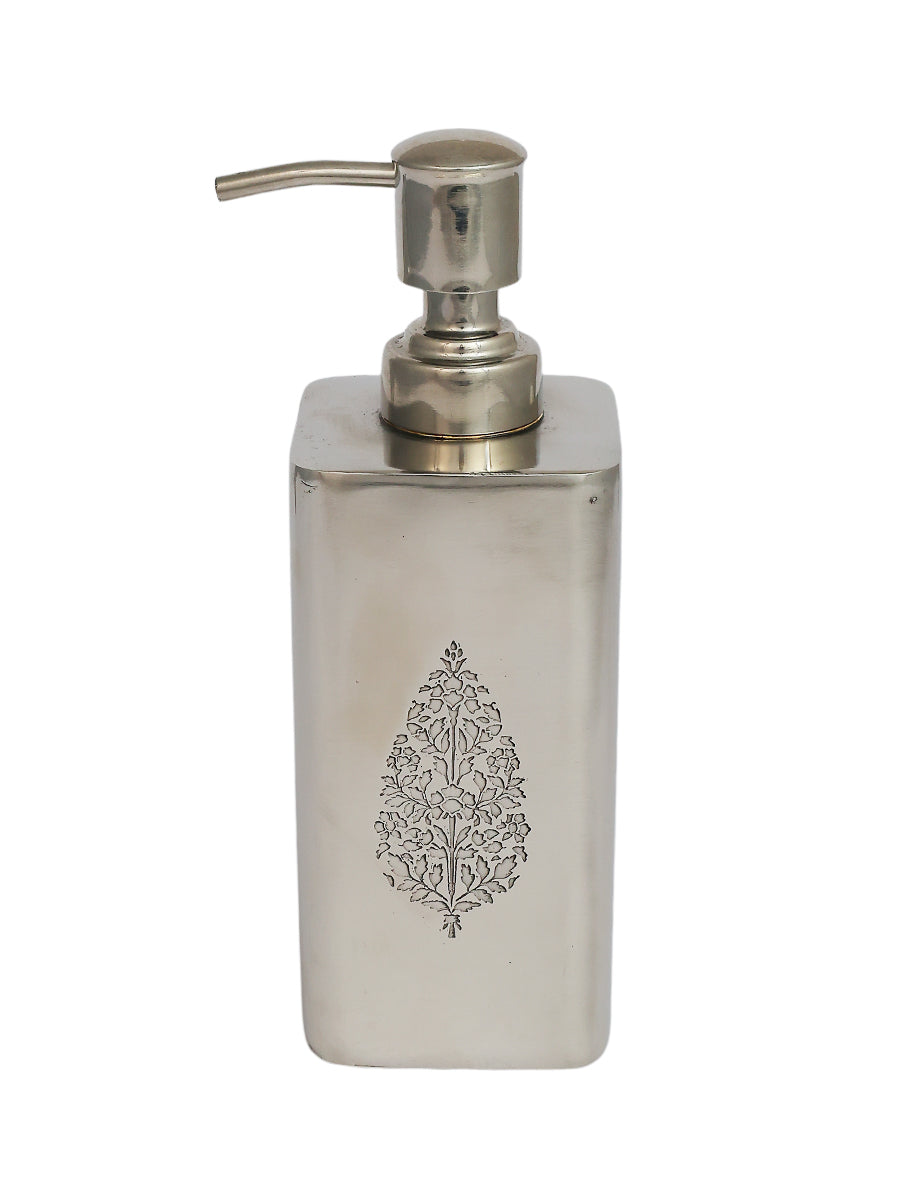 Chinar Steel Bath set with Dispenser, Tooth Brush holder and Soap dish