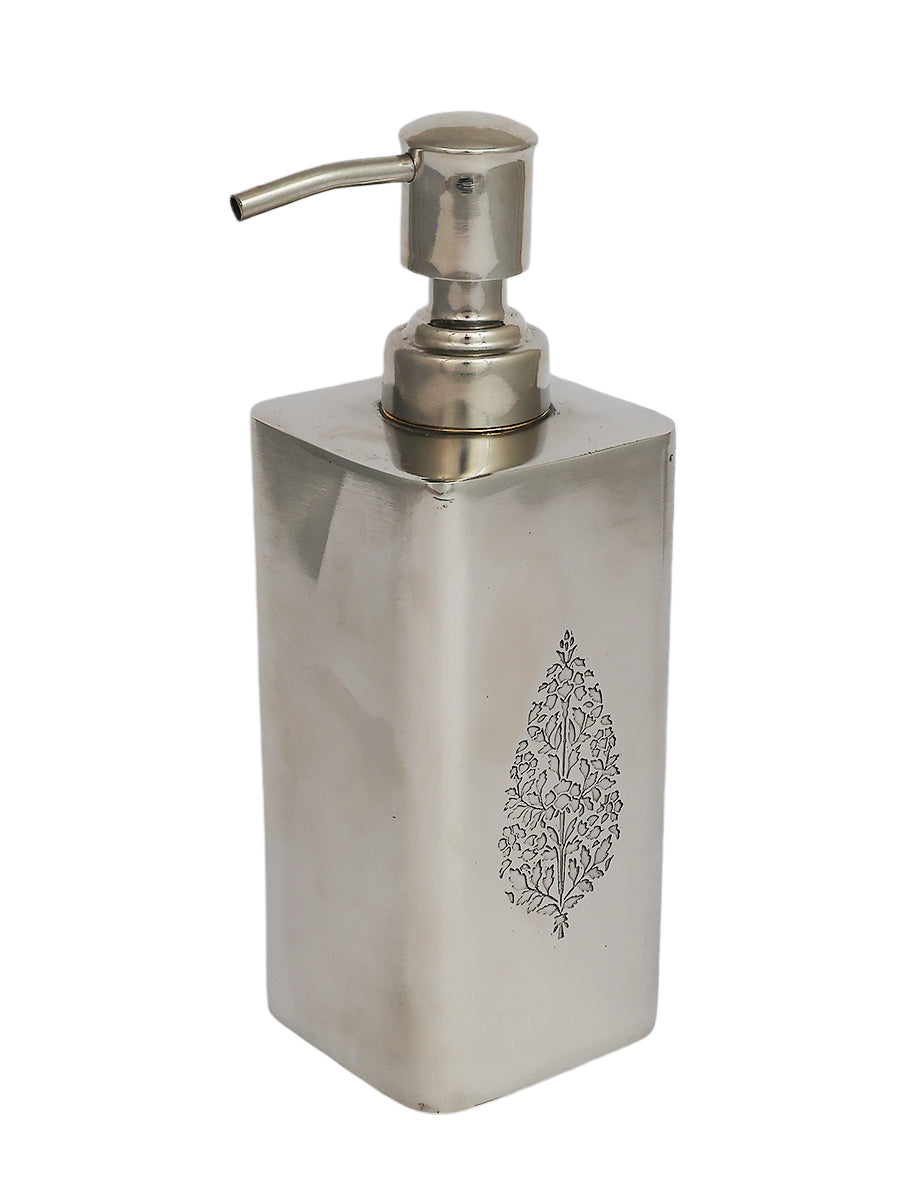 Chinar Steel Bath set with Dispenser, Tooth Brush holder and Soap dish