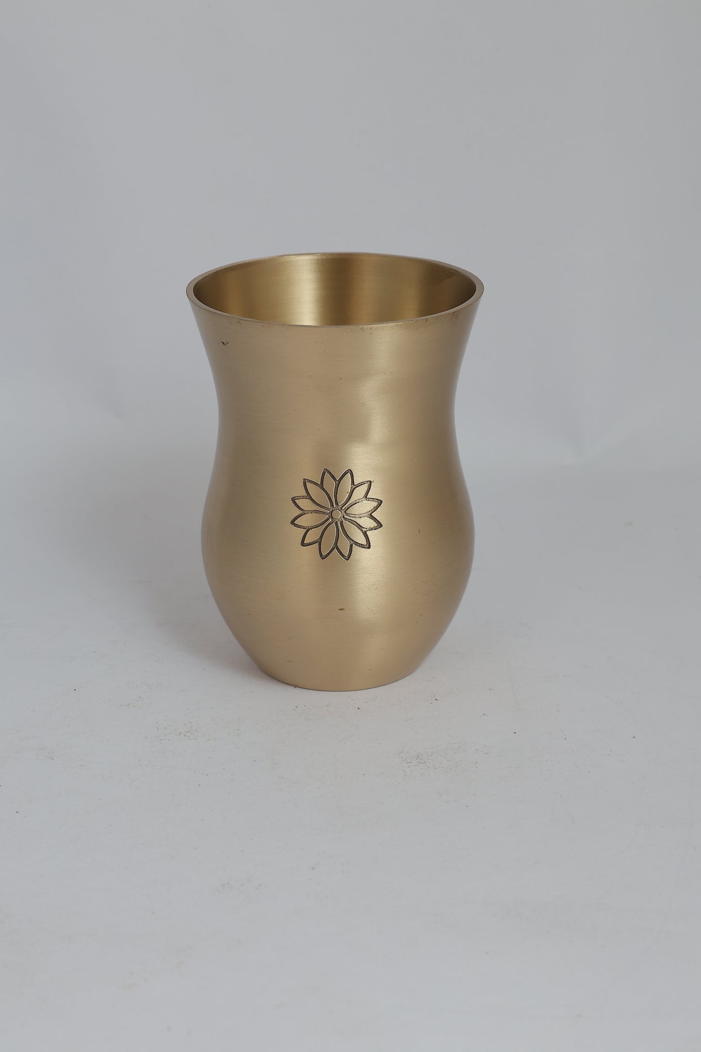 Marigold Kansa Matki Glass - Set of 2 (Gold)