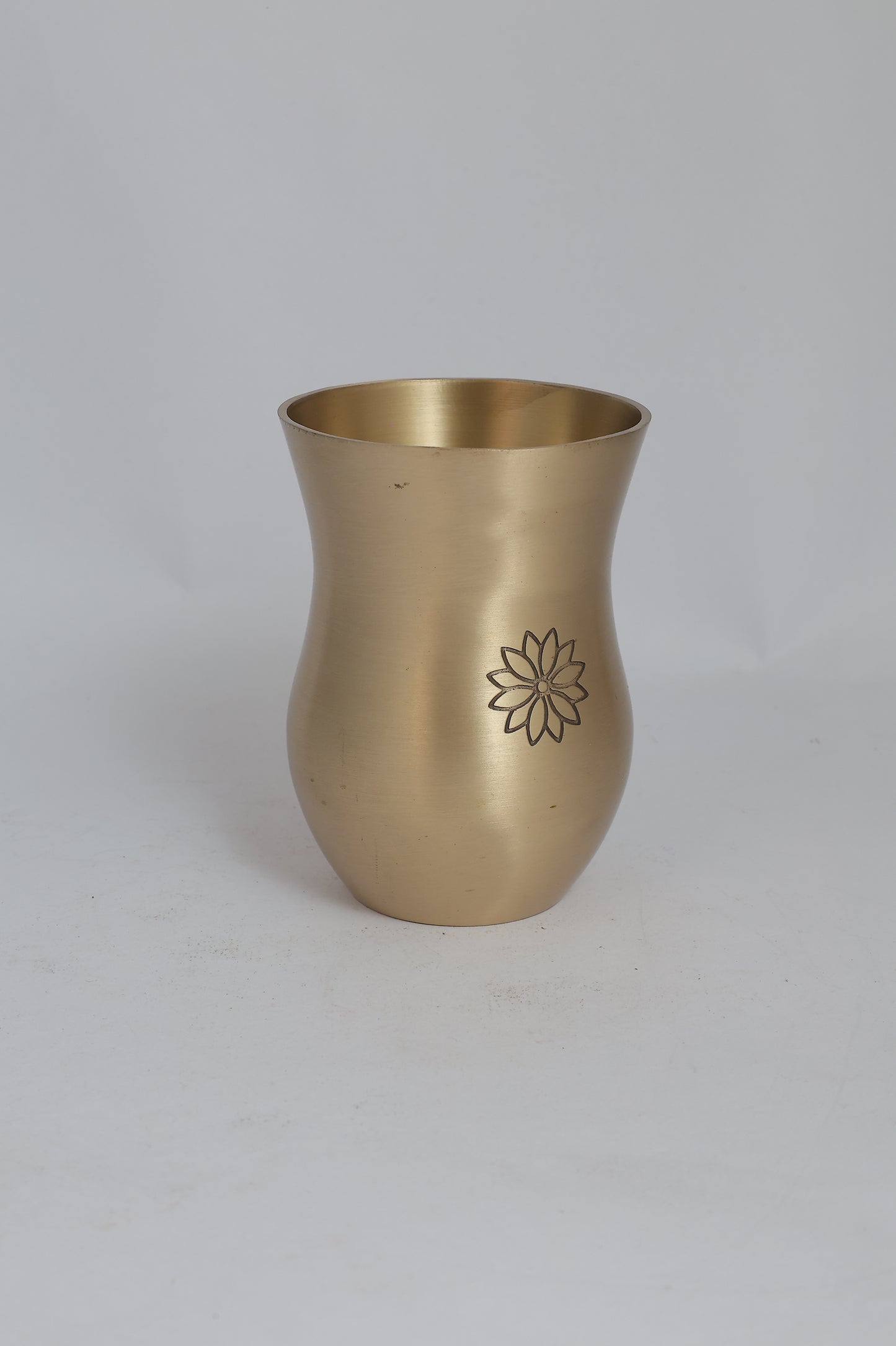 Marigold Kansa Matki Glass - Set of 2 (Gold)