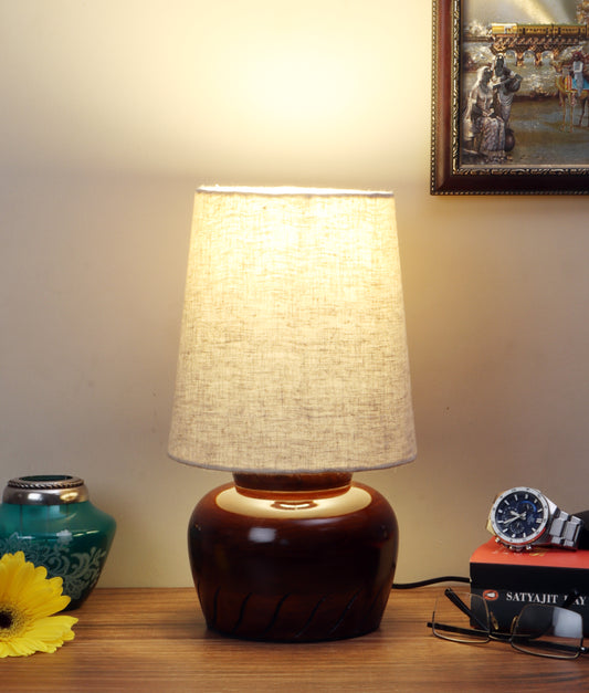 Nirvana Bed side Lamp with Beige Shade