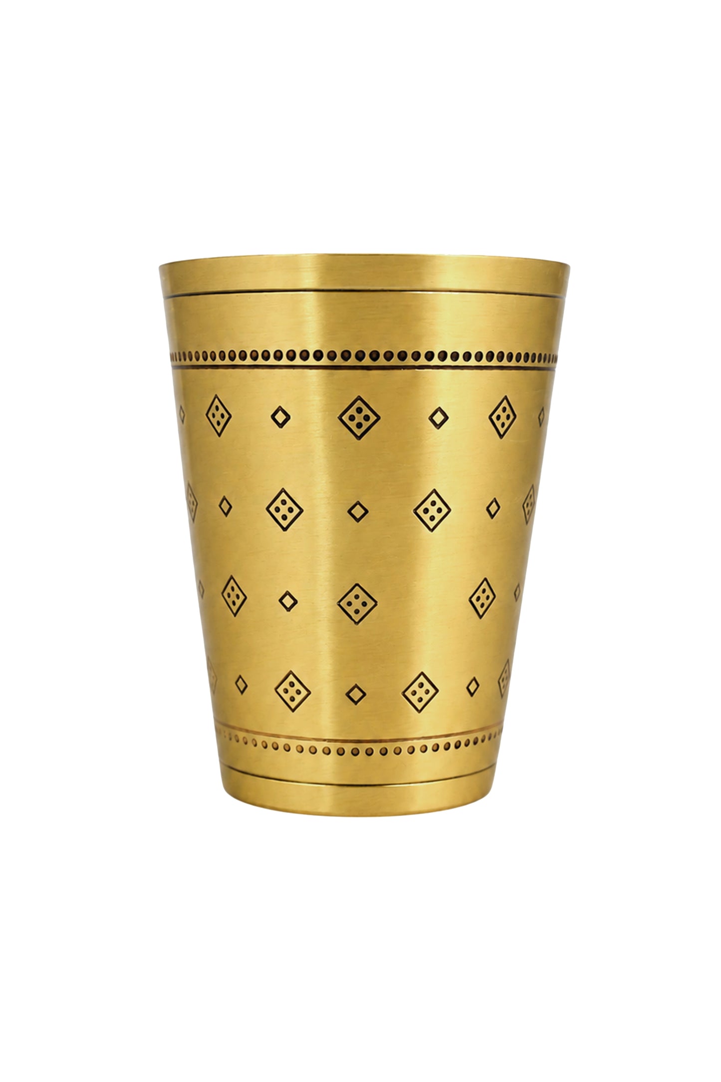 Rajkot Kansa Glass with Gift box - Set of 2 (Gold)