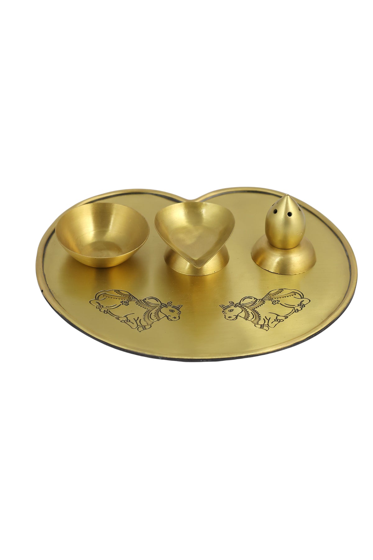 Nandi Brass Incense Gift Set with Gift Box (Gold & Antique)