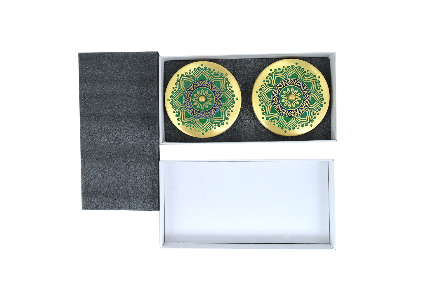 Utsav Brass Nut Bowl Gift Hamper - Set of 2 (Maroon)