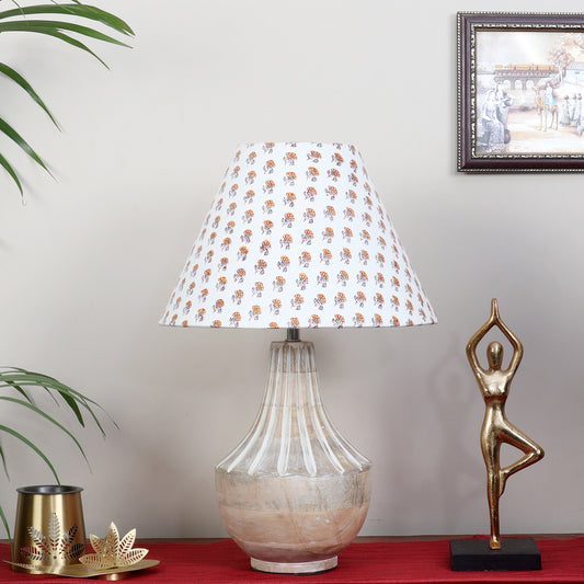 Ektara Table Lamp with Yellow Printed Shade