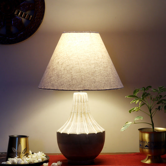 Ektara Table Lamp with Beige Shade