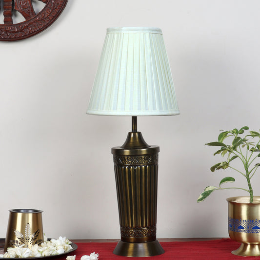 Vaishnavi Table Lamp with Ivory pleated shade