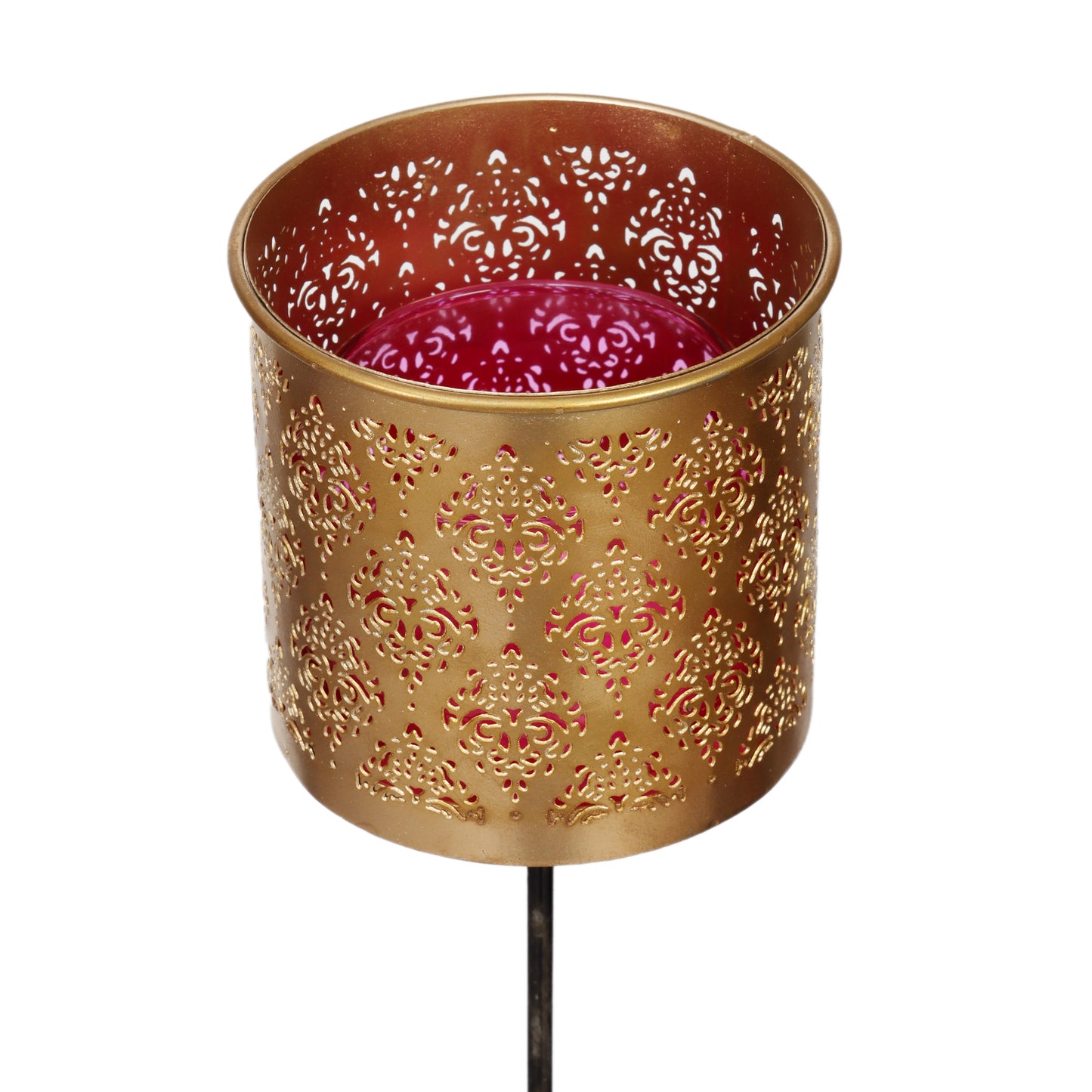 Gandhara Votive with Garden Stick and Pink Tea Light holder - Set of 2
