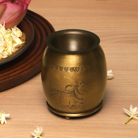 Nandi Brass Perfume burner (Gold & Antique)
