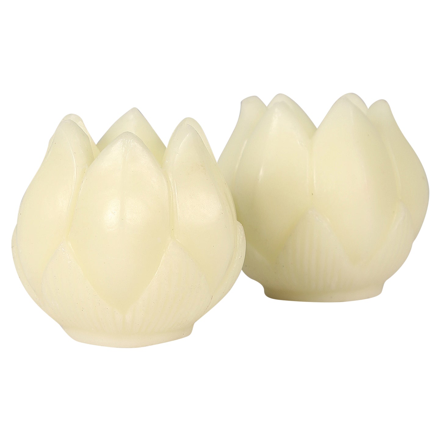 Lotus Candle votive- Set of 2 (Ivory White)