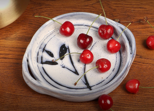 Studio Pottery Cookie Platter (Light Blue)