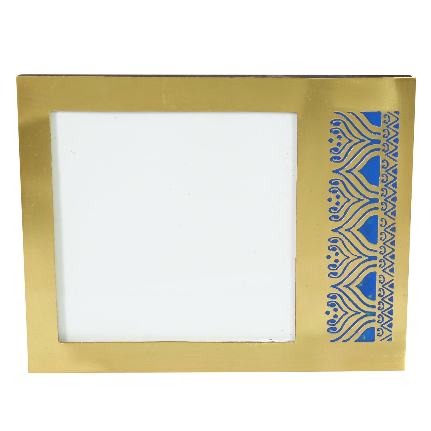Utsav Brass Photo Frame (Blue)
