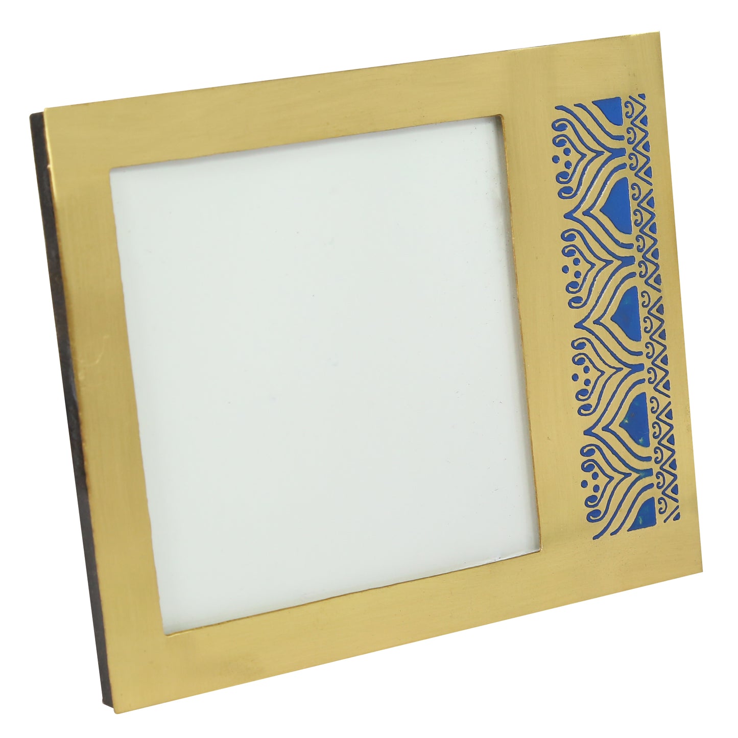 Utsav Brass Photo Frame (Blue)