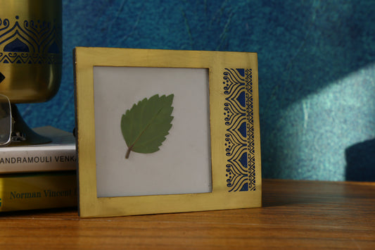 Utsav Brass Photo Frame (Blue)